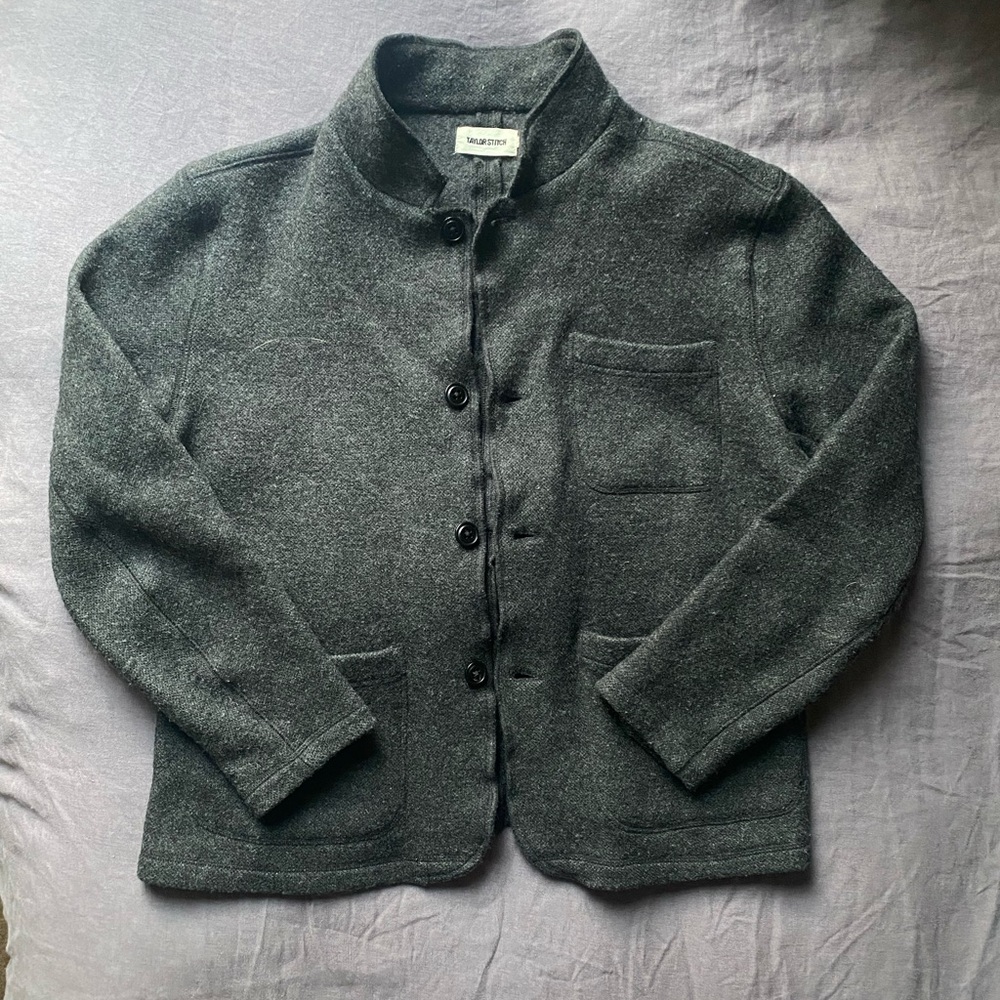 Taylor Stitch Grey Wool Shirt Jacket 42 fits M READ